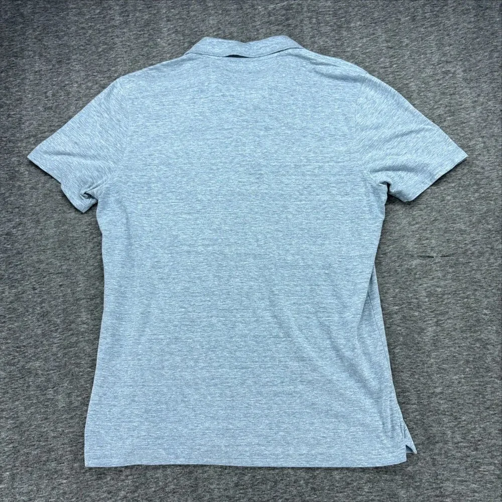 Banana Republic Vintage T Polo Shirt Men's Medium Gray Heather Pocket Cotton